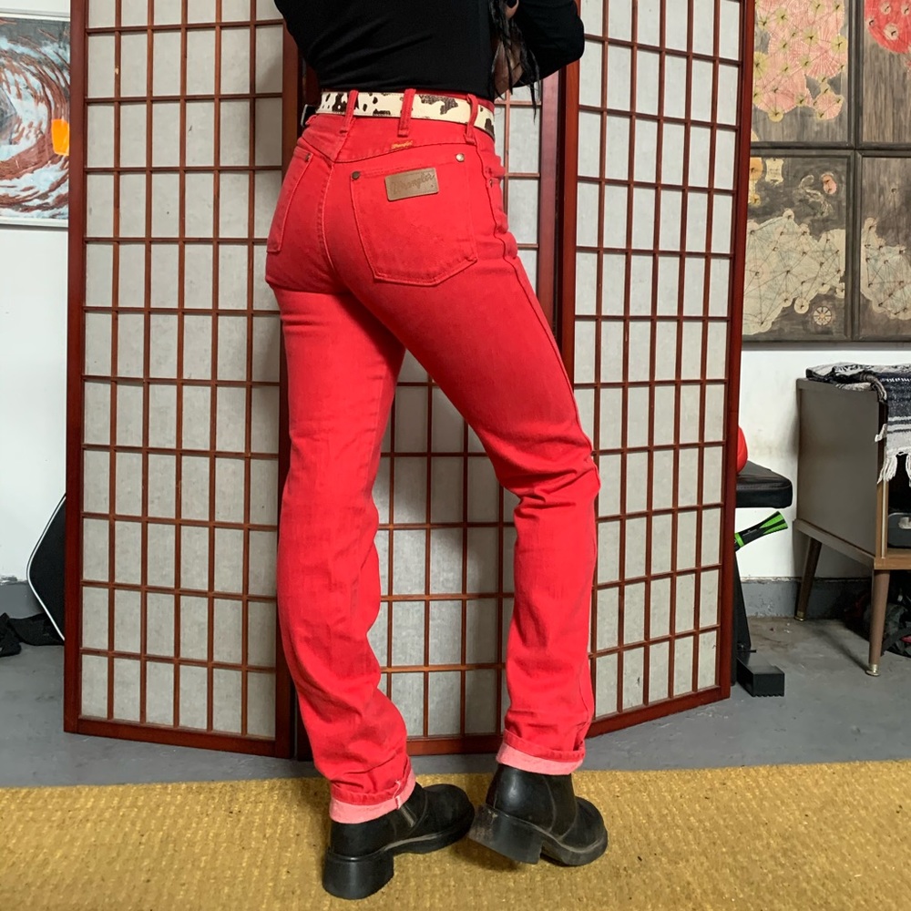 Wrangler Vintage Jeans Firetruck Red - Made in USA